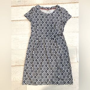 Boden | Heart Floral Navy Short Sleeve Dress | Size 10